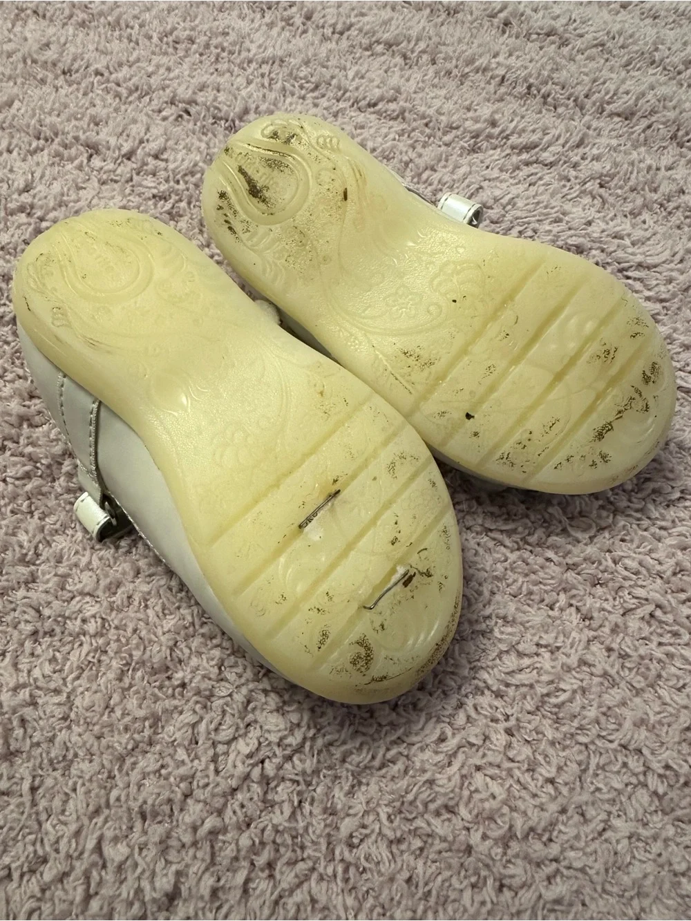 🤍 Stride Rite Ivory Floral Mary Jane Shoes Size 5 🌸
